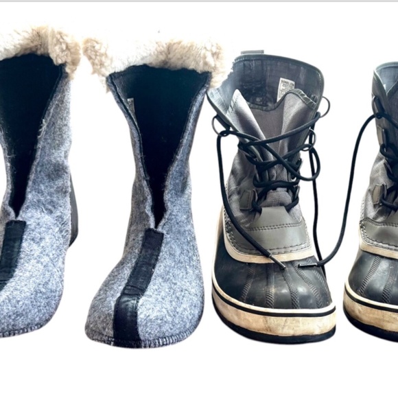 Sorel Women's Waterproof Winter Boots- Gray/Black,Insulated,Warm Snow Boots Sz.9 - Picture 5 of 7